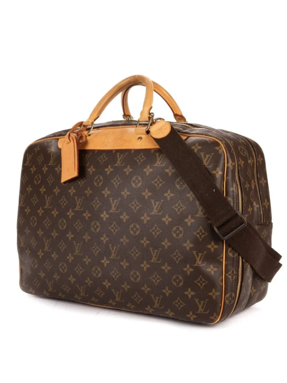 Louis Vuitton Aliz? Boston Brown Monogram Canvas Handbag